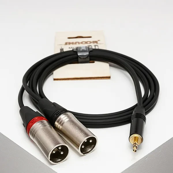 MJ2XM-20m Y-кабель 3,5мм миниджек - 2 XLRm, 20м, SHNOOR