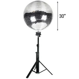 ProX MB-30 30" Polyfoam Core Disco Dance Party Mirror Glass Ball w Crank Stan...