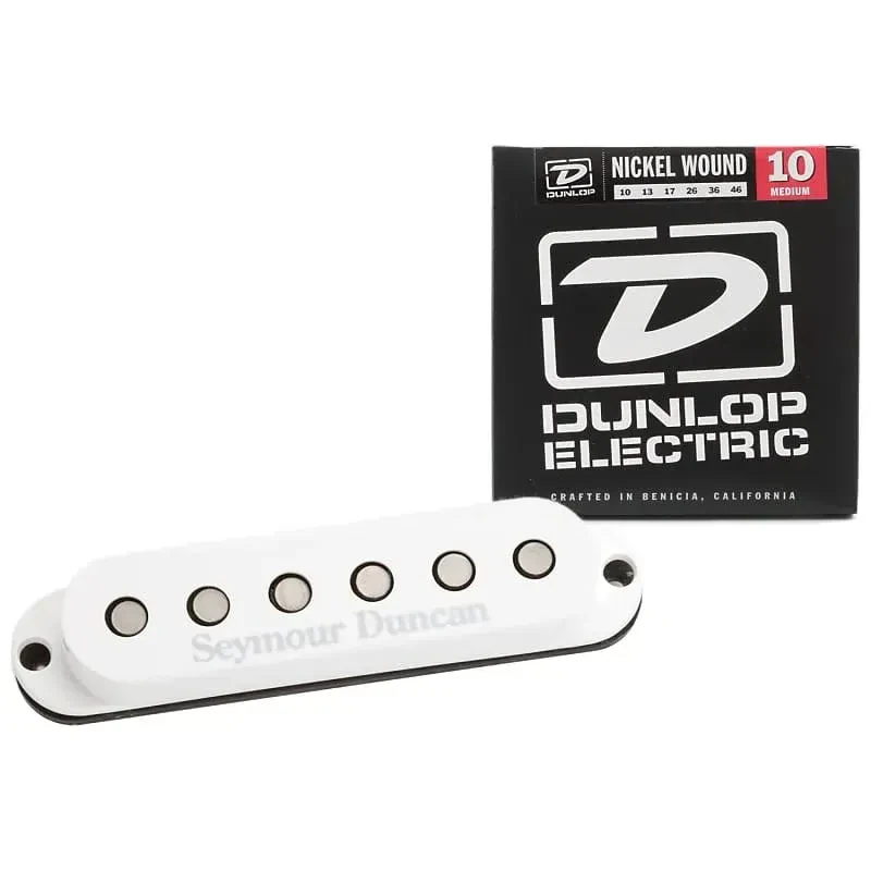 Звукосниматель для электрогитары Seymour Duncan SSL-5 Custom Staggered для Strat, белый (набор)