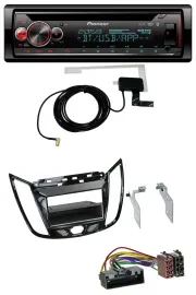 Автомагнитола для Ford C-Max/Kuga Pioneer DAB CD MP3 USB Bluetooth, черный (рояльный лак)