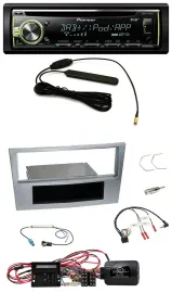 Автомагнитола Pioneer MP3 USB CD DAB для Opel Corsa D, совместима с кнопками на руле, матовый хром, 2009–2014