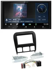 Kenwood Bluetooth 2DIN USB DAB MP3 Autoradio für Mercedes S-Klasse 1998-2005 sch
