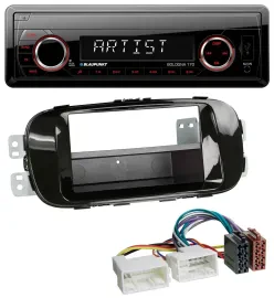 Blaupunkt SD USB 1DIN MP3 AUX Autoradio für Kia Soul PS ab 14 piano-schwarz