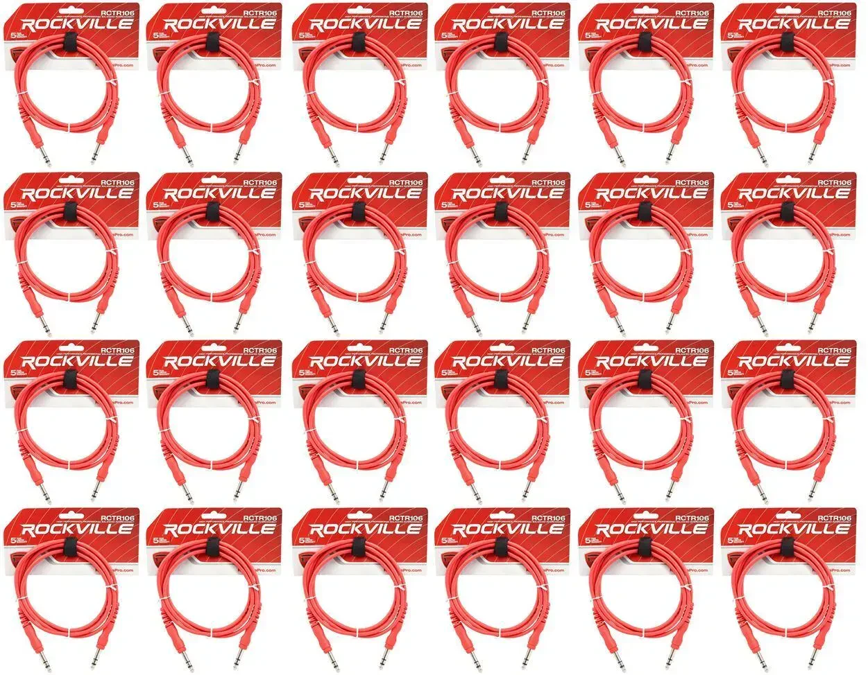 Коммутационный кабель Rockville RCTR106R Red 1.8 м (24 штуки)