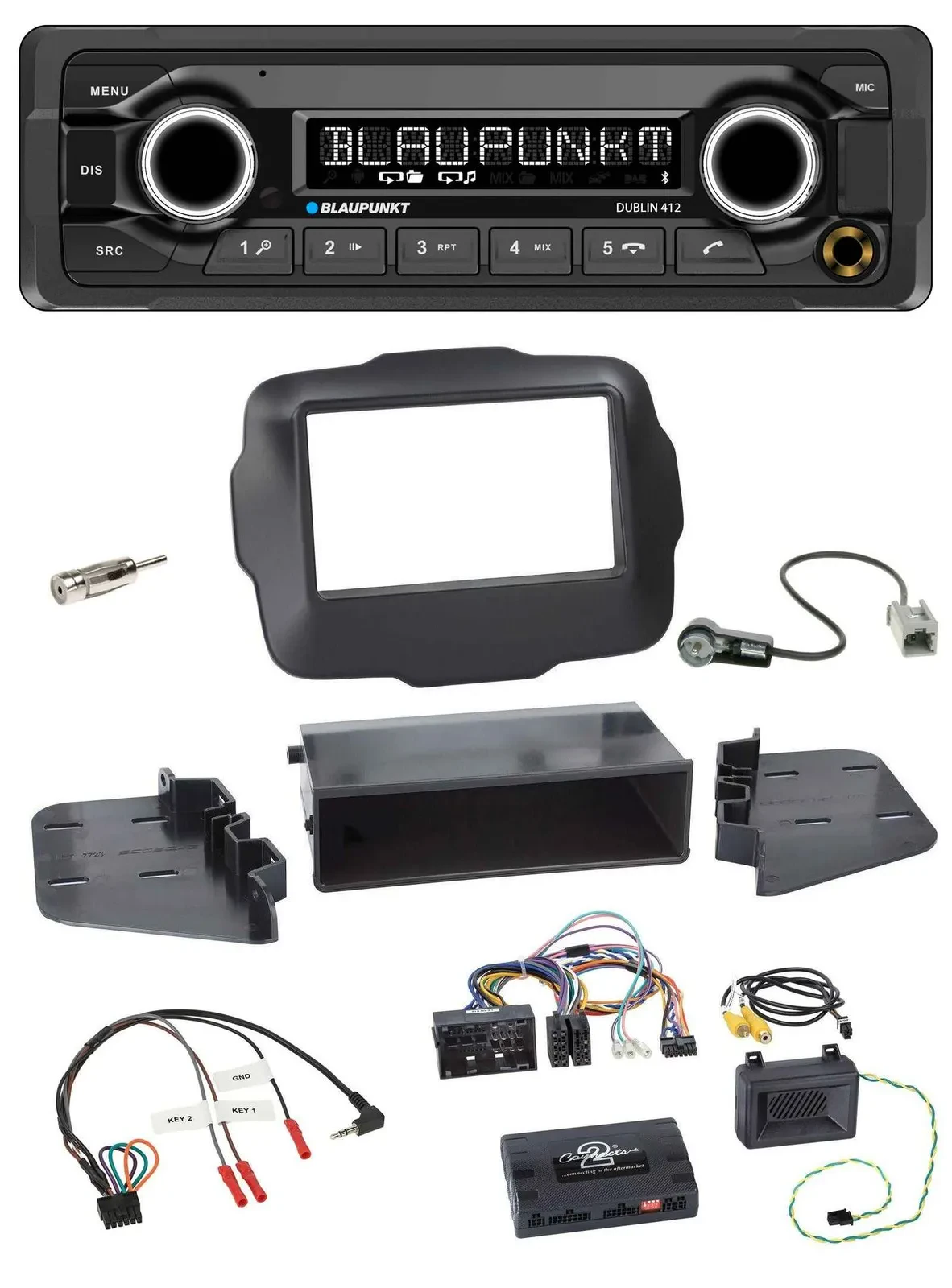 Blaupunkt MP3 Bluetooth USB Lenkrad Autoradio für Jeep Renegade ab 2015