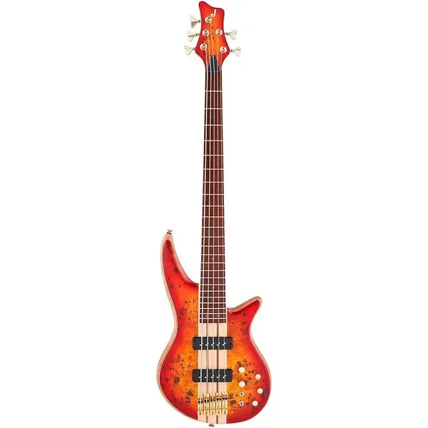 Бас-гитара Jackson Pro Spectra Bass SB V Poplar Burl Transparent Cherry Burst