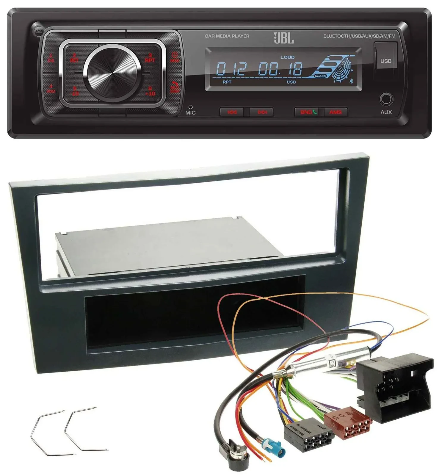 Автомагнитола для Opel Corsa D JBL SD/AUX/USB/Bluetooth, MP3, цвет черный