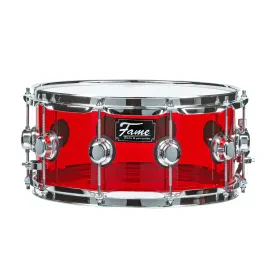 Fame Crystallica Snare 14"x6,5" Red Acryl - Snare Drum