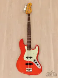 Бас-гитара Fender Jazz Bass 1962 Vintage Reissue JB62-75US JJ Fiesta Red w/gigbag Japan 2004