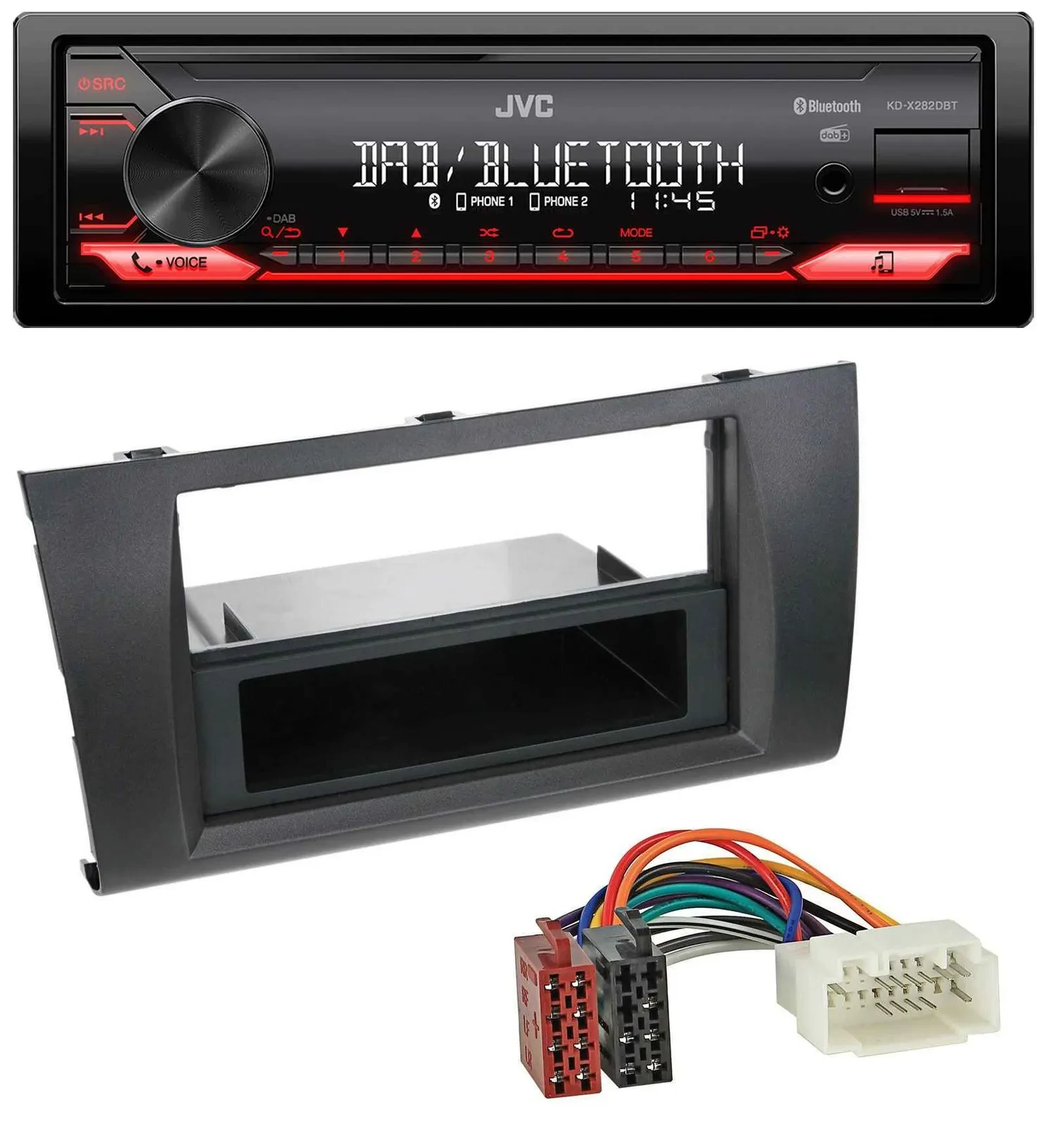 JVC Bluetooth USB DAB MP3 Autoradio für Suzuki Swift (2006-2010)