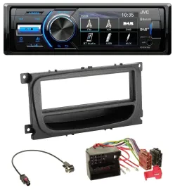 JVC Bluetooth MP3 USB DAB Autoradio für Ford Mondeo S-Max 07-14 Ablagefach schwa