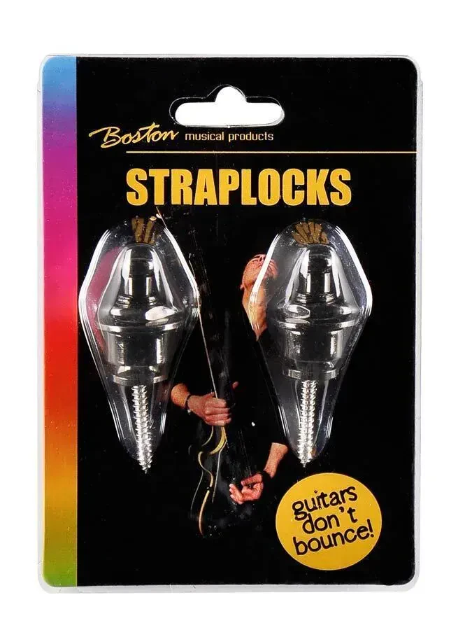 Крепление гитарного ремня Boston BSL-20-BC Black Chrome (пара)