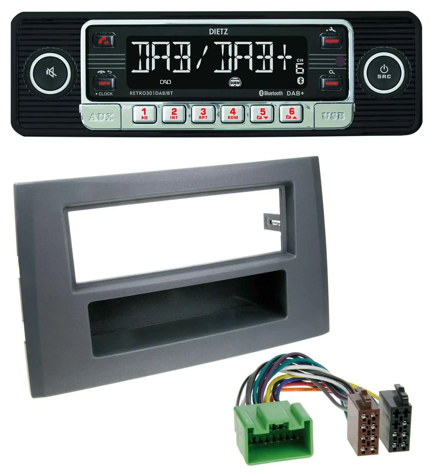 Dietz USB DAB MP3 Bluetooth Autoradio für Volvo XC90 (16 Pin, 2002-2014)