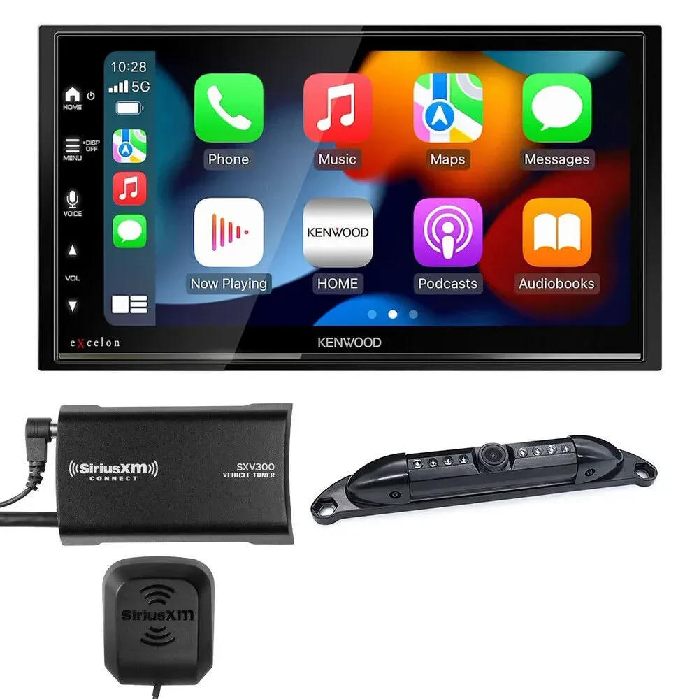 Автомагнитола Kenwood DMX809S 6.8", Double DIN (набор: BARCAM221, SXV300V1)