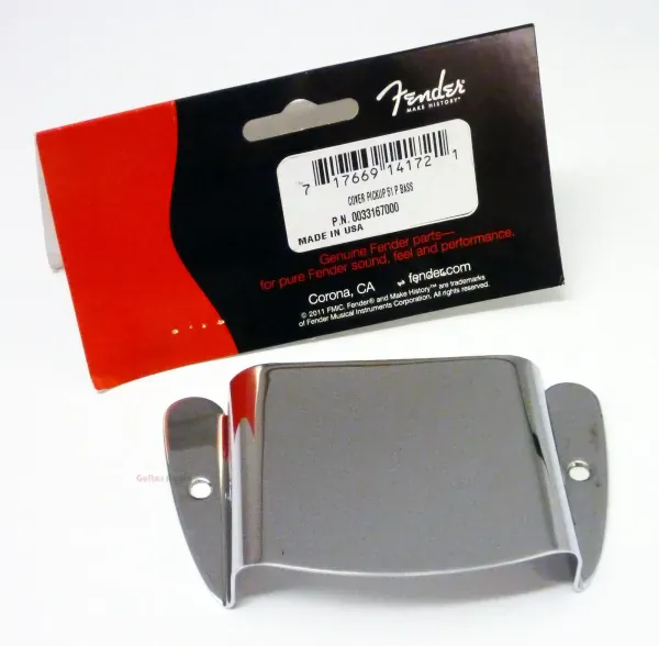 Genuine Fender '51 Precision P Bass Pickup Cover Plate - Chrome