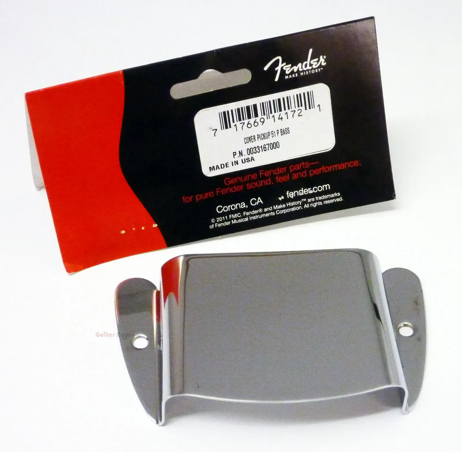 Крышка звукоснимателя для бас-гитары Fender '51 Precision P Bass Pickup Cover Plate хром