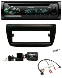 Автомагнитола для Fiat Doblo 2012–2015 Pioneer USB/MP3/CD, DAB, черная, поддержка управления с руля