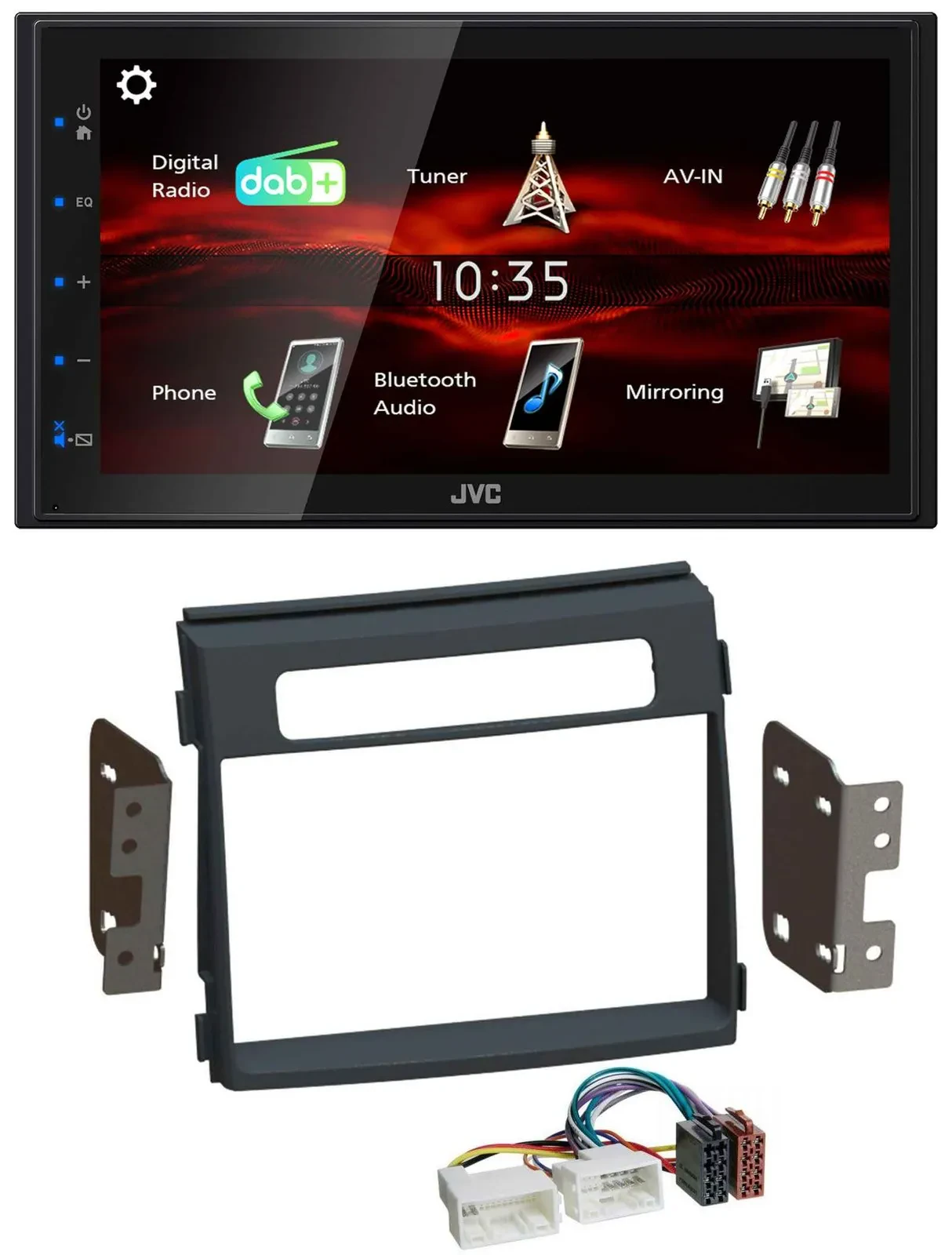 JVC USB Bluetooth MP3 DAB 2DIN Autoradio für Kia Soul AM Facelift 11-14