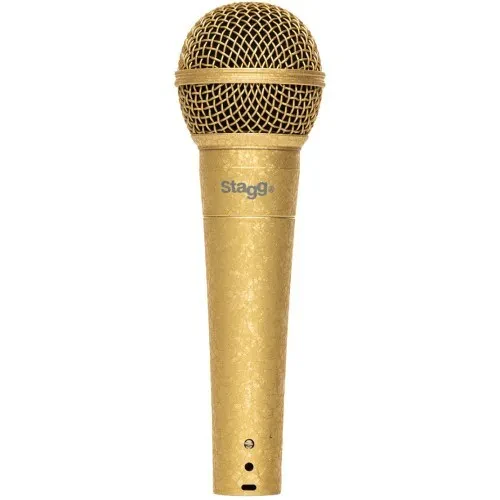 Микрофон проводной для вокала и инструментов Stagg SDM50 GD динамический, кардиоидный, XLR, золотой