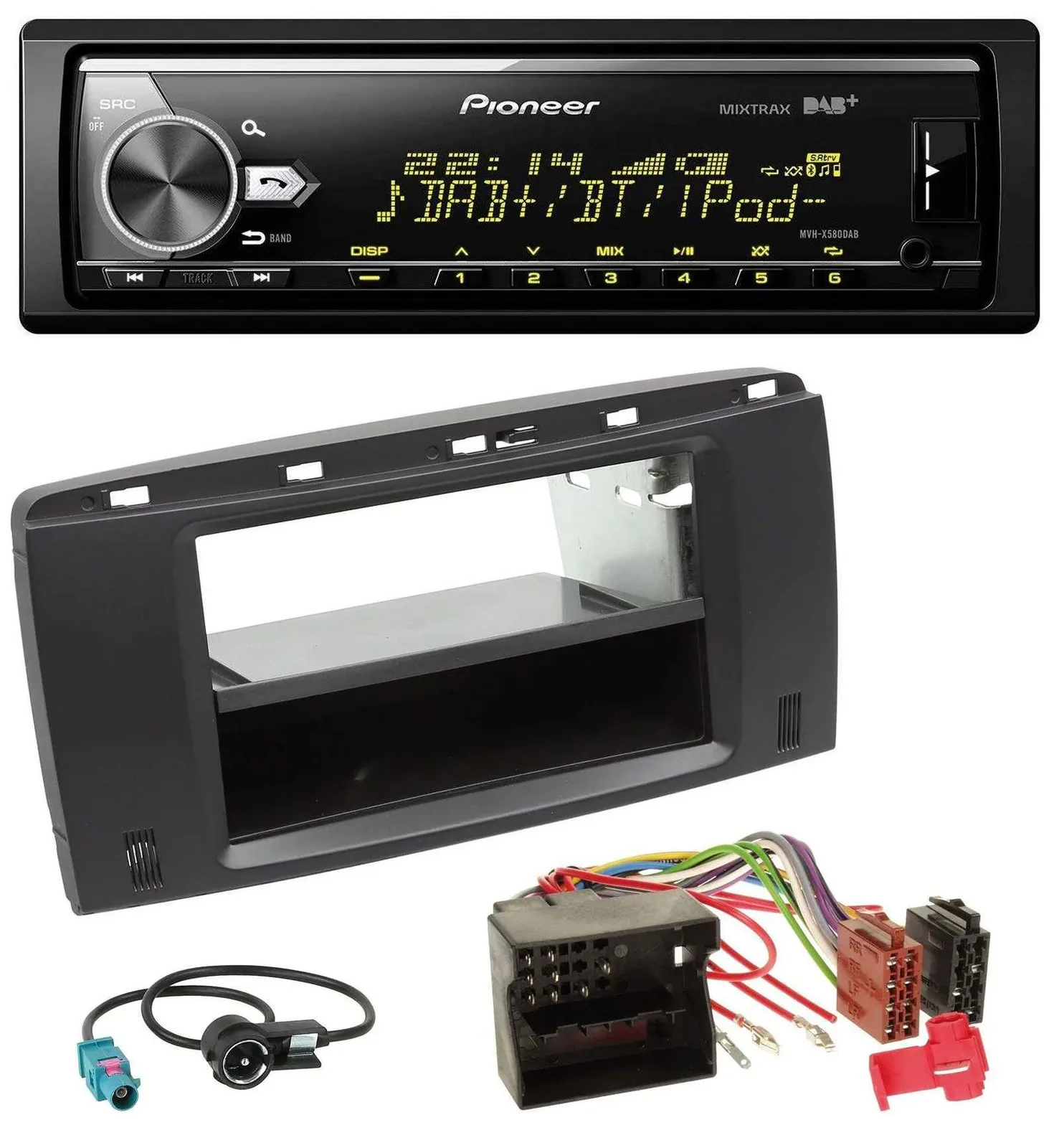 Pioneer Bluetooth USB DAB MP3 Autoradio für Mercedes R-Klasse (W251, 05-12)