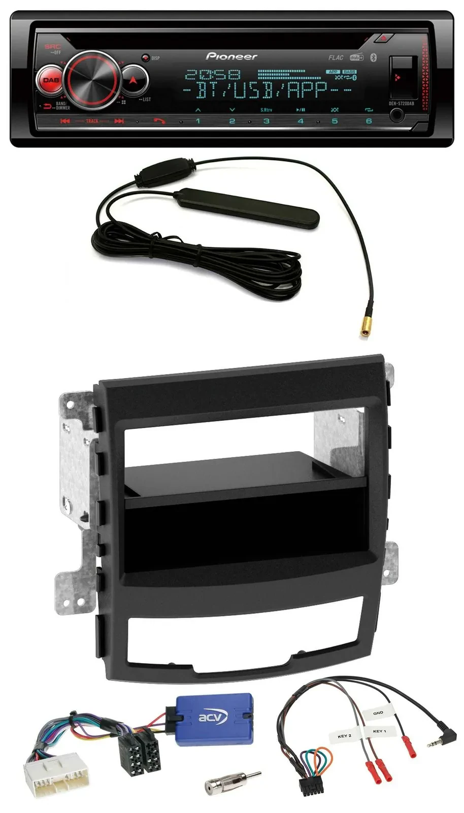 Автомагнитола Pioneer USB DAB Bluetooth CD для SsangYong Korando CK (2010–2013)