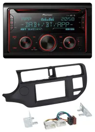Автомагнитола для Kia Rio (UB, 2011–2014) Pioneer 2-DIN DAB Bluetooth USB CD/MP3, черный