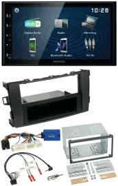 Kenwood 2DIN Bluetooth Lenkrad USB DAB Autoradio für Toyota Auris 2011-2012 schw