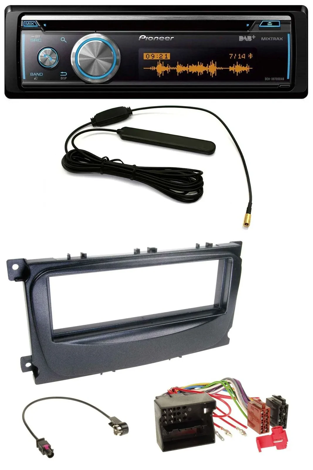 Pioneer CD USB Bluetooth DAB MP3 Autoradio für Ford Focus C-Max Galaxy ab 2007 s