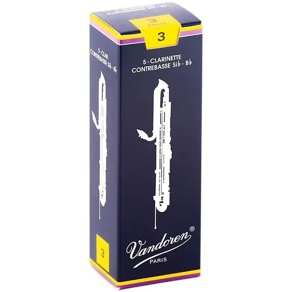 Трость для кларнета контрабасс Vandoren Contra-Alto/Contrabass Clarinet Reeds Strength 3 Box of 5