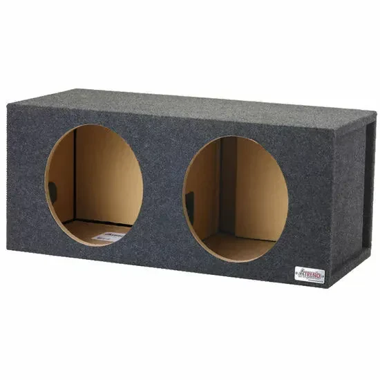 Сабвуферный корпус Atrend 10DVN 2x10" фазоинверторный, щелевой порт, отделка Carbon Fiber, для Alpine