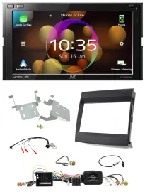 JVC DAB Lenkrad 2DIN Bluetooth USB Autoradio für Porsche Cayenne 2011-2016