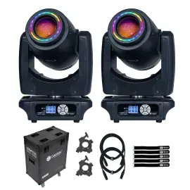 Прожектор ColorKey CKU-5100 Creator BSW 1200, гибридная вращающаяся голова (набор, 2 шт.) с кейсом