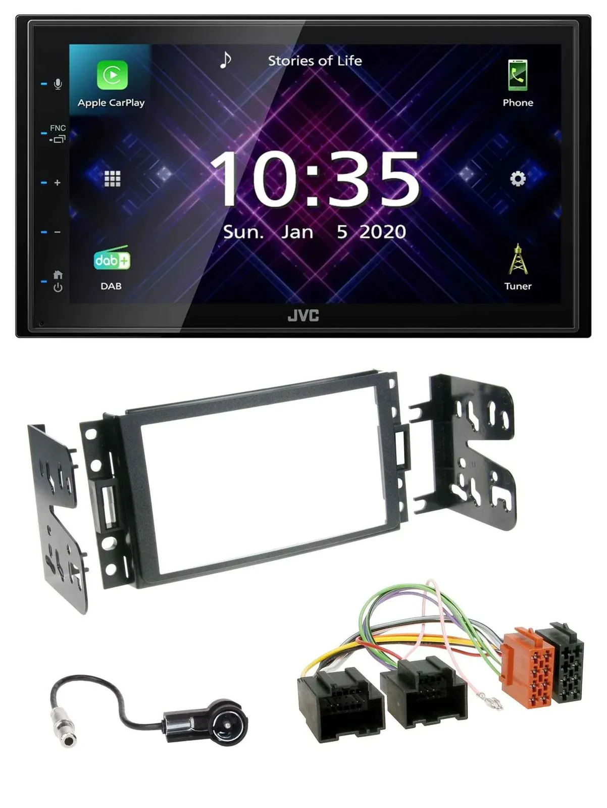 JVC DAB 2DIN MP3 Bluetooth USB Autoradio für Chevrolet Corvette Uplander 05-13