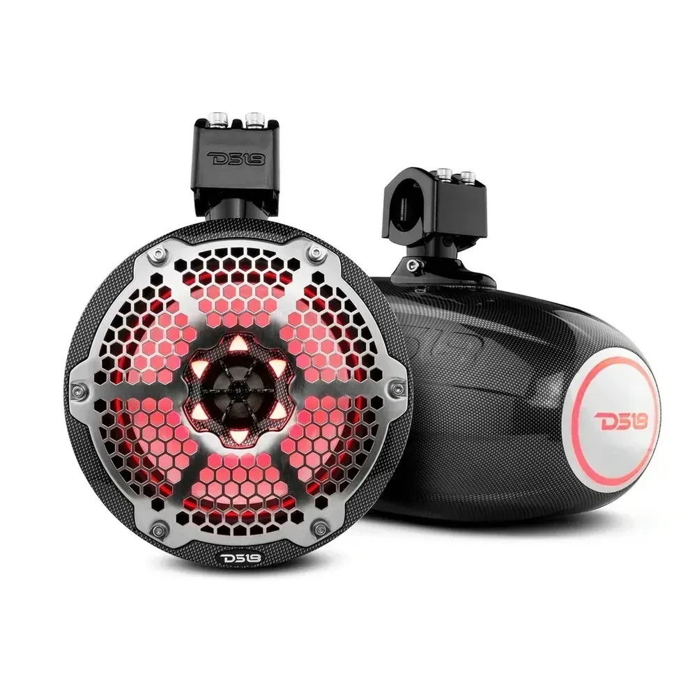Морская акустическая система для башни катера DS18 CF-X8TP 8" 125W RMS с RGB-подсветкой