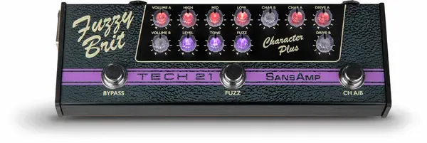 Педаль эффектов для электрогитары Tech 21 SansAmp Character Plus Fuzzy Brit Marshall + Fuzz Face-Style Effects Ped