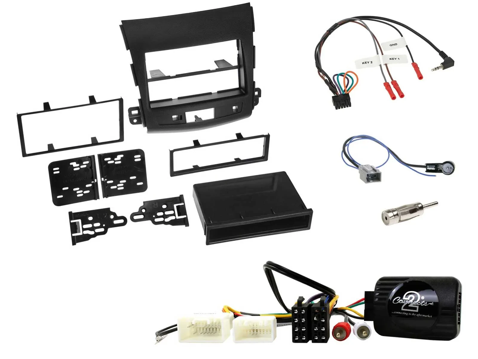 Radioset Lenkradadapter DIN Autoradio für Mitsubishi Outlander 2007-2010