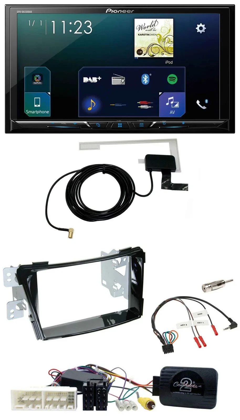 Автомагнитола для Hyundai i40 (с 2016) Pioneer 2-DIN, DAB, USB, Bluetooth