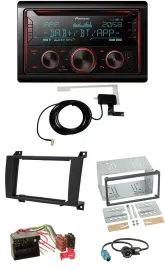 Автомагнитола Pioneer 2-DIN MP3 DAB USB CD Bluetooth для Mercedes SLK R171 (2004–2011)