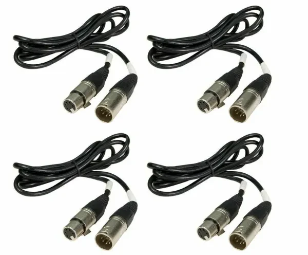 DMX-кабель Chauvet DJ DMX5P5FT Black 1.5 м (4 штуки)