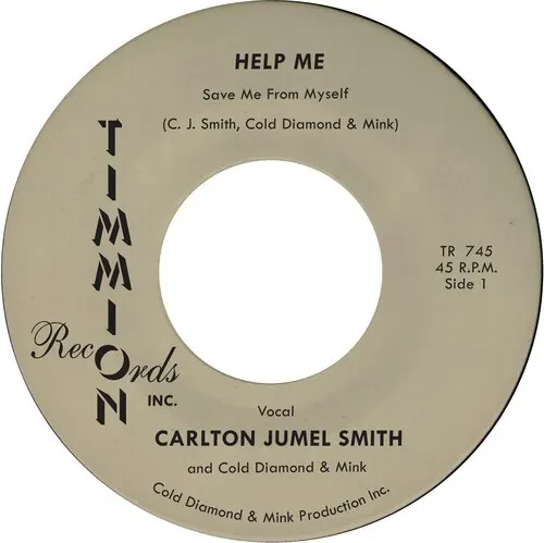 Виниловая пластинка Carlton Jumel Smith – Help Me (Save Me From Myself) 7" (Релиз 2020)