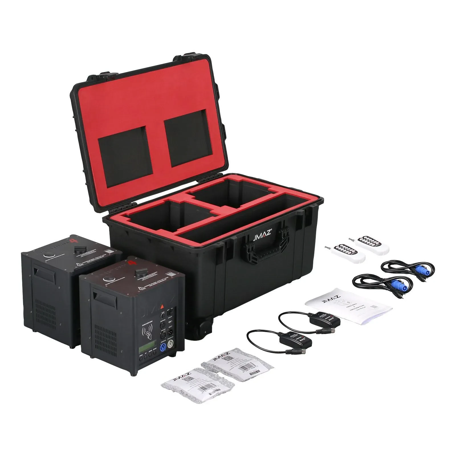 JMAZ Lighting JZ4014 Firestorm 4 Cold Spark Effect Machine 2-Pack w Case