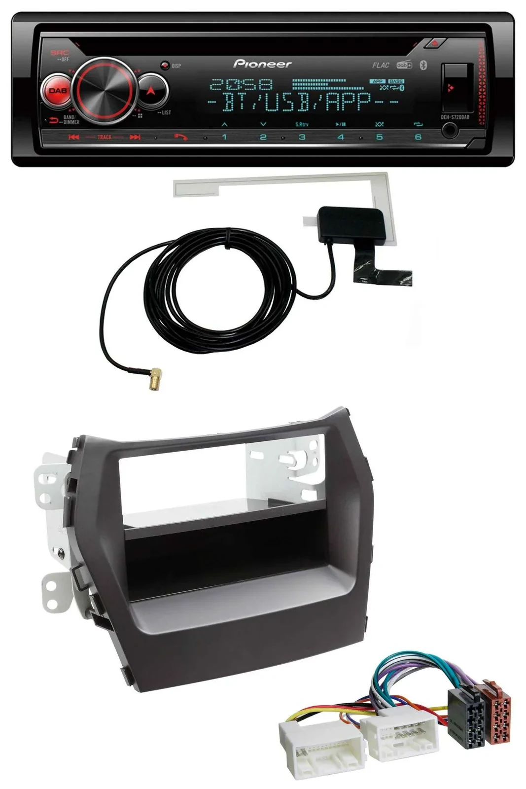 Автомагнитола для Hyundai Santa Fe Pioneer DAB CD MP3 USB Bluetooth