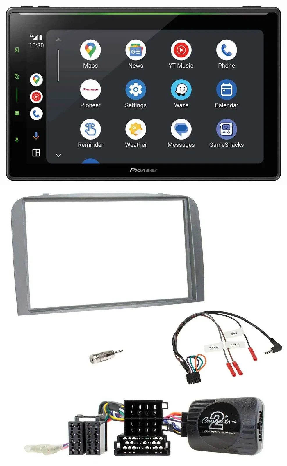 Pioneer 2DIN Lenkrad USB Bluetooth DAB Autoradio für Alfa Romeo 147 GT 2007-2010