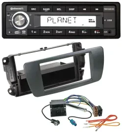 Continental USB 1DIN AUX DAB MP3 Autoradio für Seat Ibiza ab 08 azabacheschwarz