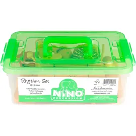 Nino Wooden Rhythm Set with Plastic Storage Container