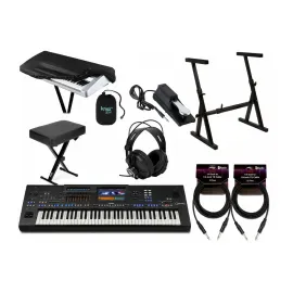 Yamaha Genos2 Flagship Arranger Workstation Bundle with Accessories