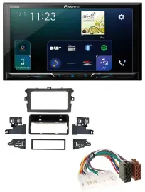 Pioneer MP3 Bluetooth USB 2DIN DAB Autoradio für Toyota Corolla 2009-2013 silber