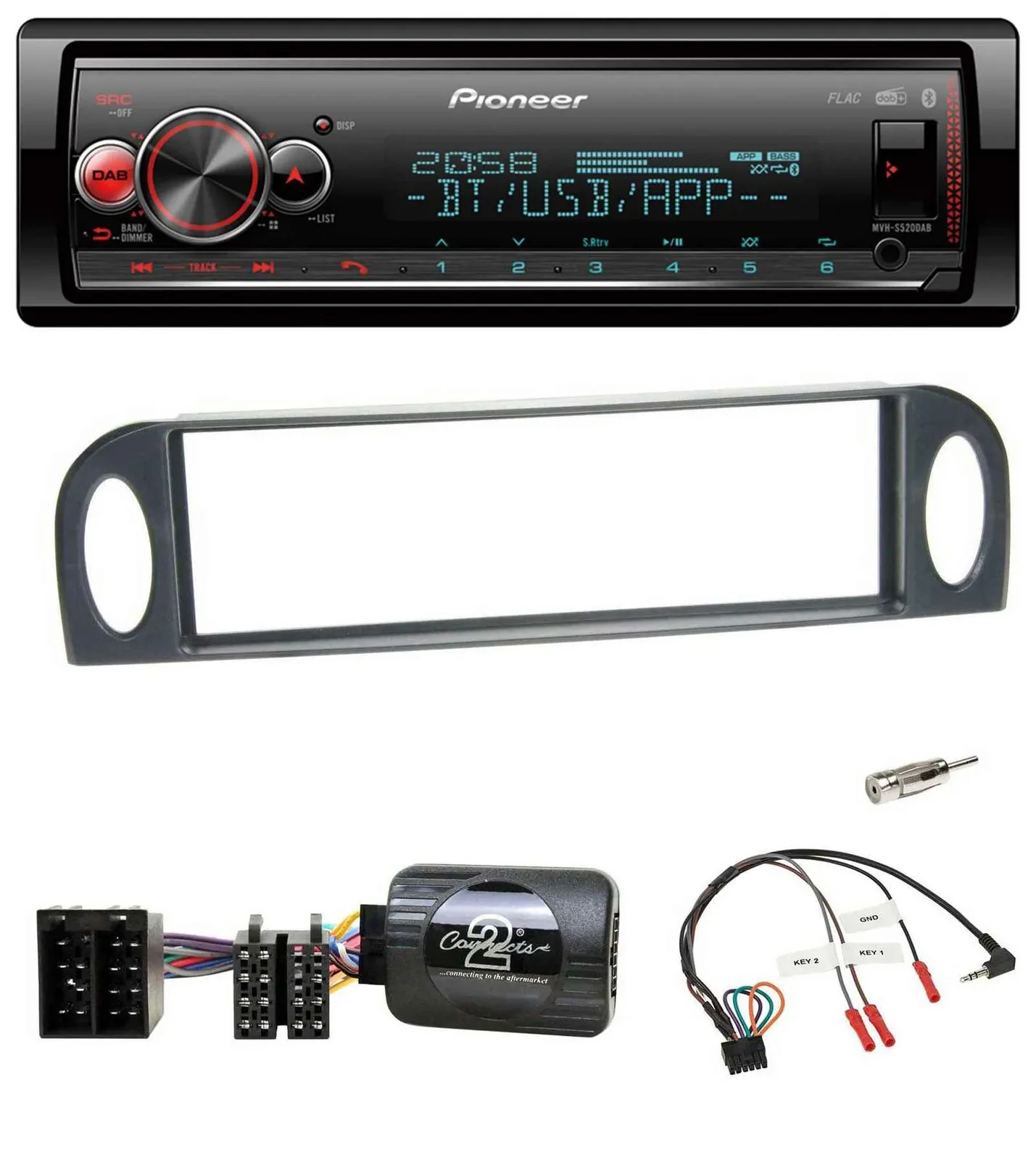 Pioneer Bluetooth USB Lenkrad DAB Autoradio für Citroen C5 2001-2005