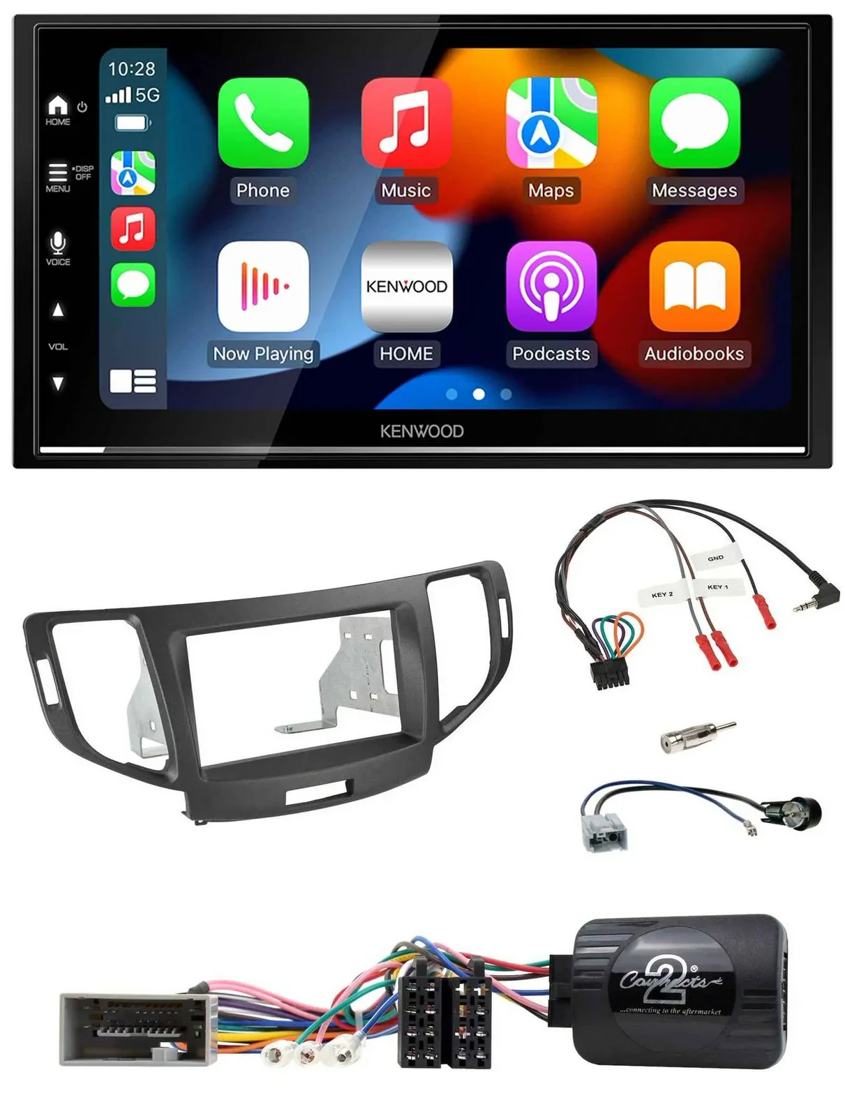 Kenwood DAB USB Bluetooth 2DIN Lenkrad Autoradio für Honda Accord 2008-2015 anth