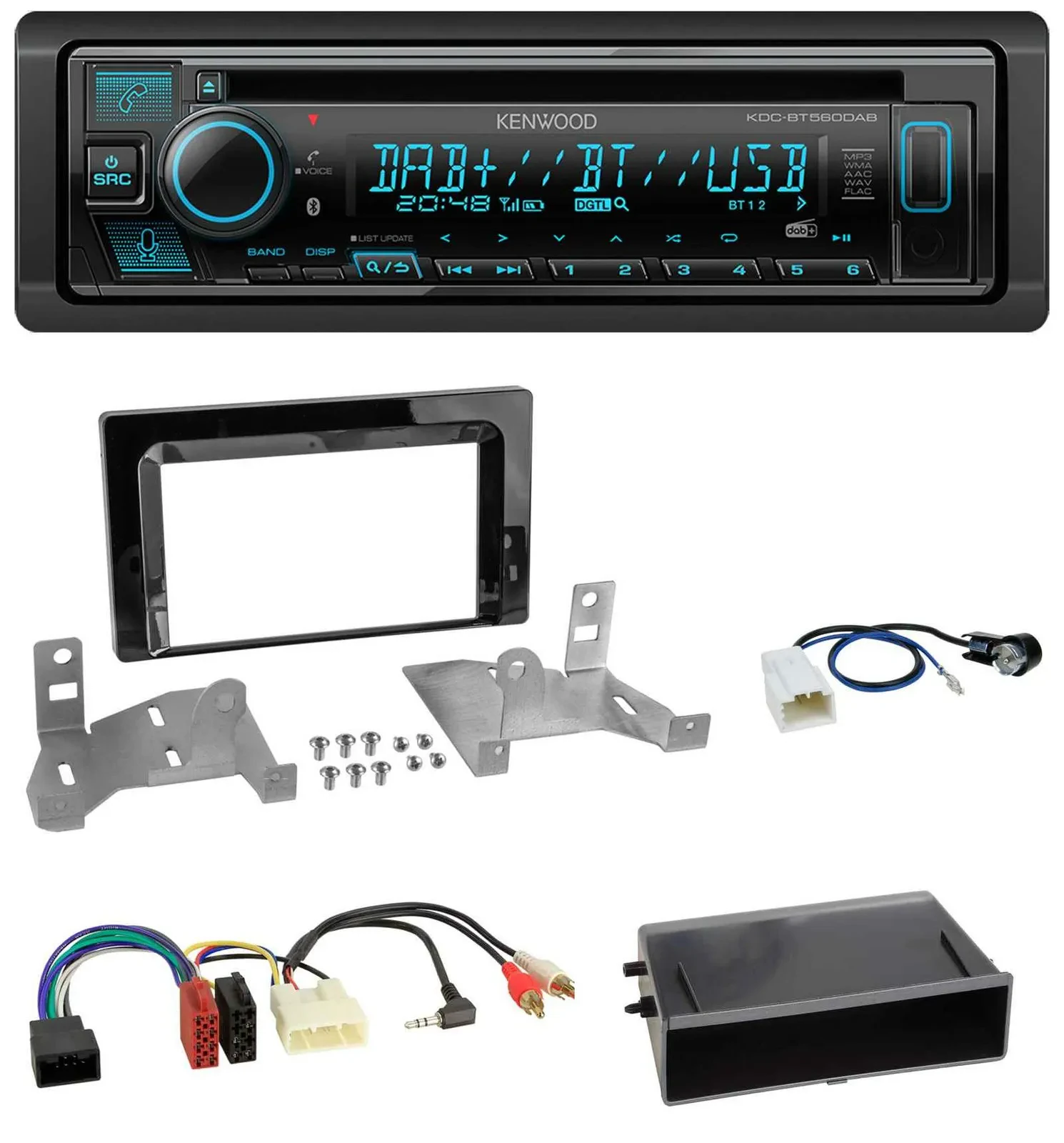 Kenwood Bluetooth DAB CD MP3 USB Autoradio für Toyota Aygo (AB7, ab 2022)